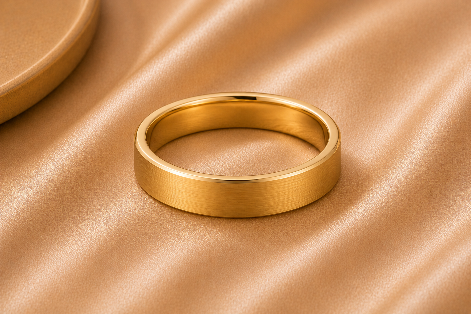 Men's Brushed Gold Band
