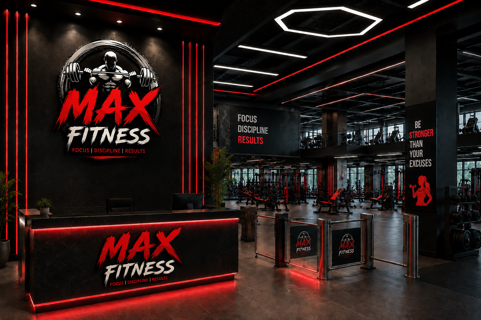 Members training at Max Fitness Gym